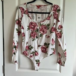 Guess Flower Bodysuit NWT
